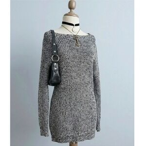 Grey sweater dress Long sleeve size MEDIUM Stretchy Winter Fall Autmn